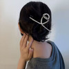 New Women Elegant Geometric Bow Hair Claws Vintage Simple Hair Clip Grab Large Metal Hairpins Barrettes Fashion Hair Accessories