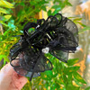 Fashion Mesh Tulle Large Bow Grab Clip Elegant Retro Female Net Yarn Ponytail Braid Claw Clip Hair Accessories Gift Headdress