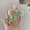 New Tulip Hair Claw Flower grace Shark Clip Headdress Vintage Ponytail Claw Clip Trendy sweet HAIR CLIP FOR GIRL Hair Jewelry