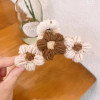 2023 New Wool Flower Grab Clip Hand Knitting Ponytail Braid Hair Claw Shark Clip Female Girl Hair Accessories Hair Clip