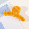 Winter Plush Hair Claw Elegant Acrylic Hairpins Faux Fur Hair Clip Barrette Crab Headwear for Women Girls Hair Accessories