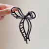 Hollow Bowknot Grab Frosted Temperament Metal Hair Clip Grasp Clip Urban Lady Wind Bow Coil Hair Claw Korean Hair Accessories