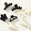 8Pcs Fashion Hair Clips for Women Flower Shape Large Claw Clips for Thick Hair Ponytail Hairpins Barrette Girls Hair Accessories