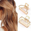 2pcs Hair Claw Gold Hair Clips Mini Non Slip Claw Clips Hair Accessories Daily Party Gift for Women and Girls