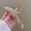 Pearl Flower Tassel Hair Claw for Women Cute Sweet Hair Clip Girls Fashion Elegance Headdress Korean Exquisite Hair Accessoires