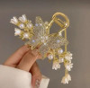 Pearl Flower Tassel Hair Claw for Women Cute Sweet Hair Clip Girls Fashion Elegance Headdress Korean Exquisite Hair Accessoires