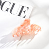 Muweordy New French Hair Claw Acrylic Claw Clip Stripe Cream Floral Crab Hair Clip Retro Popular Hair Catches for Women Girls
