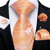 Green and Golden Paisley Silk Ties for Men Brooch Pin Handkerchief Cufflinks Business Wedding Party Suits Groom Accessories Gift
