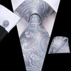 Hi-Tie Champagne Floral Paisley Silk Elegant Tie For Men Groom Wedding Men Necktie Pocket Square Cufflink Accessory Wholesale