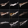 Men Tie Clip Cute Steamship Dolphin Airplane Tableware Shape Tie Bar Wedding Party Tie Pin Jewelry Tie Clip High Grade Men Gifts