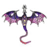 Wuli&baby Enamel Dragon Brooches For Women Men 6-color Rhinestone Flying Legand Animal Party Office Brooch Pins Gifts