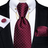 Luxury Black Gold Paisley Silk Ties For Men 8cm Men's Wedding Neck Tie Pocket Square Cufflinks Set Collar Pin Men's Gift