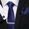 Necktie Hanky Cufflinks Tie Clips Set for Men Formal Wedding Party Silk Business Jacquard Floral Tie