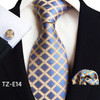 Royal Striped Paisley Silk Ties For Men Luxury 8cm Necktie Pocket Square Cufflinks Gift Set Jacquard Weave Tie Suit Accessories