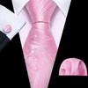 Classic Peach Pink Ties For Men Exquisite Paisley Necktie Handkerchief Cufflink Set Groom Gift Business Designer Barry.Wang 6012