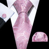 Classic Peach Pink Ties For Men Exquisite Paisley Necktie Handkerchief Cufflink Set Groom Gift Business Designer Barry.Wang 6012