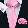 Classic Peach Pink Ties For Men Exquisite Paisley Necktie Handkerchief Cufflink Set Groom Gift Business Designer Barry.Wang 6012