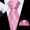 Classic Peach Pink Ties For Men Exquisite Paisley Necktie Handkerchief Cufflink Set Groom Gift Business Designer Barry.Wang 6012