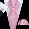 Classic Peach Pink Ties For Men Exquisite Paisley Necktie Handkerchief Cufflink Set Groom Gift Business Designer Barry.Wang 6012