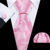 Classic Peach Pink Ties For Men Exquisite Paisley Necktie Handkerchief Cufflink Set Groom Gift Business Designer Barry.Wang 6012
