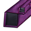 New Purple Plaid Solid Men's 8cm Silk Ties Pocket Square Cufflinks Wedding Party Business Suits Accessories Gift Corbata