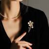 Classic Versatile Natural Shell Rose Brooch Mother Shell Flower Brooch Accessories Wholesale