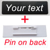 70*20MM Customizable Brooches Pin Personalized Engraved Your Text Logo Business ID Plate Steel Metal Tag Customized Name Badges