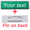 70*20MM Customizable Brooches Pin Personalized Engraved Your Text Logo Business ID Plate Steel Metal Tag Customized Name Badges