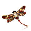 Crystal Vintage Dragonfly Brooches for Women Large Insect Brooch Pin Fashion Dress Coat Accessories Cute Jewelry