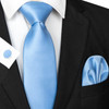 30 Style Colors Solid polyester Ties for Men Pocket Square Cufflinks Gift Wedding Party Accessories 8cm Necktie Set Free shippin