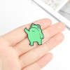 Cute Funny Vertical Middle Finger Frog Alloy Brooch Creative Cartoon Animal Badge Personality All-match Clothing Accessories