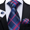 DiBanGu Men Necktie Teal Blue Paisley Designer Silk Wedding Tie For Men Tie Hanky Cufflink Tie Set Business Party Dropshipping