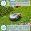 GARDENA SILENO Minimo Automatic Robotic Lawn Mower with Bluetooth app, Boundary Wire - For lawns up to 2700 Sq Ft, Made in E