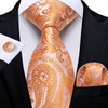 Black And Silver Paisley Floral Men's Ties Gray Blue Pink Wedding Accessories Neck Tie Set Handkerchief Cufflinks Gift For Men