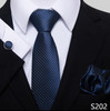 Luxurious 8 cm 100% Silk Tie Hanky Cufflink Set Necktie For Men hombre Geometric Formal Clothing Accessories Fit Party