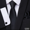 Luxurious 8 cm 100% Silk Tie Hanky Cufflink Set Necktie For Men hombre Geometric Formal Clothing Accessories Fit Party