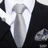Luxurious 8 cm 100% Silk Tie Hanky Cufflink Set Necktie For Men hombre Geometric Formal Clothing Accessories Fit Party