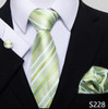 Luxurious 8 cm 100% Silk Tie Hanky Cufflink Set Necktie For Men hombre Geometric Formal Clothing Accessories Fit Party