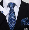 Luxurious 8 cm 100% Silk Tie Hanky Cufflink Set Necktie For Men hombre Geometric Formal Clothing Accessories Fit Party