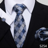 Luxurious 8 cm 100% Silk Tie Hanky Cufflink Set Necktie For Men hombre Geometric Formal Clothing Accessories Fit Party