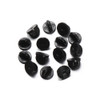 50pcs Black Rubber Brooch Pin Back Squeeze Badge Holder Butterfly Clasp Clutch