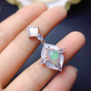 100% Natural Opal Ring 7x9mm Sterling Silver 925 Women's Ring and Pendant Gemstone Anniversary Party Classic Fine Jewelry Set