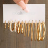 Modyle Gold Color Dangle Earrings Set Butterfly Acrylic Hollow Drop Earrings for Women Heart Hoop Earring Fashion Jewelry Gifts