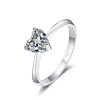 Designer Jewelry Romantic Style 18K White Gold VVS1 D Color 0.5/1/2CT Moissanite Diamond Rings Heart Shaped for Women wedding