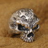 Huge Fire Skull 925 Sterling Silver Ring Mens Biker Punk Jewelry TA426 US Size 7~16