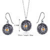 Summer Boho Vintage Pendant Earrings Necklace Set Women Sun Moon Necklace Jewelry Engagement, Commemorative Gifts 2022 Trends