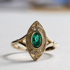 JOVOVASMILE Oval Lab Emerald Stone 4*6mm Bezel With Moissanite Set On 14K Yellow Gold 1.7mm Band For Woman Wedding Jewelry
