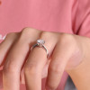 14k Yellow Gold DEF Color VVS Round Cut CVD HPHT Lab Grown Diamond Engagement Wedding Ring Classic 6 Prong Setting
