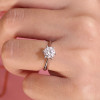 14k Yellow Gold DEF Color VVS Round Cut CVD HPHT Lab Grown Diamond Engagement Wedding Ring Classic 6 Prong Setting