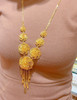 New Dubai 24K Gold Plated Dubai Flower Jewelry Necklace Earrings Bracelet Ring 4-piece Jewelry Set 555